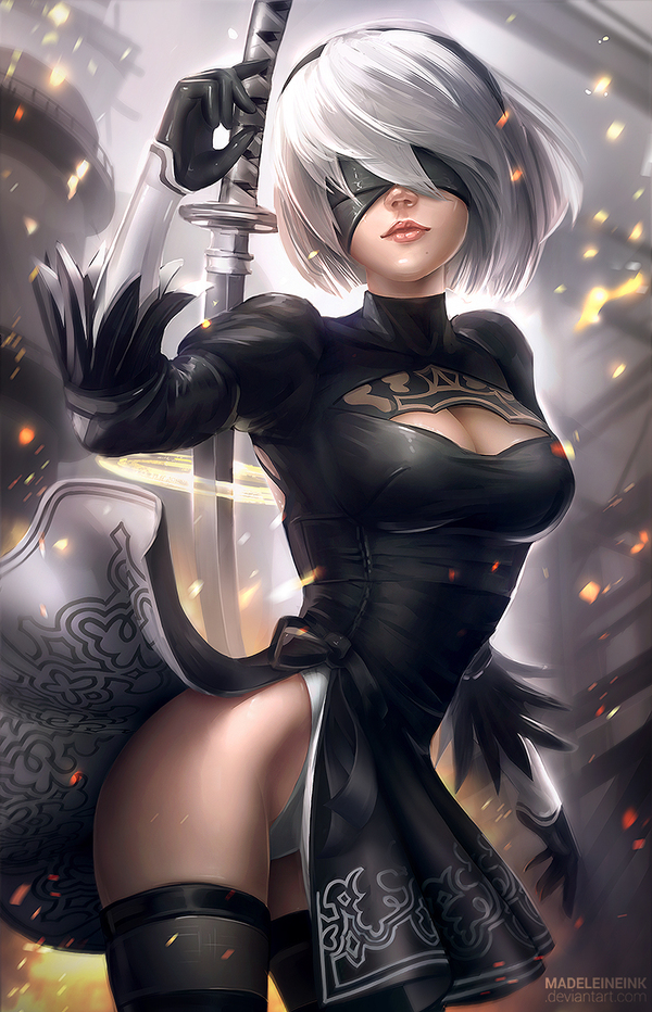 2B hot - NIER Automata, Yorha unit No 2 type B, Art, Anime art, Deviantart, Longpost