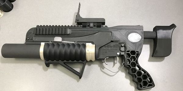 RAMBO: 3D printed grenade launcher - Grenade launcher, 3D печать, Weapon