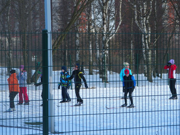 April. Time to play football on... SKIING - My, Saint Petersburg, April, Skis, Football, 