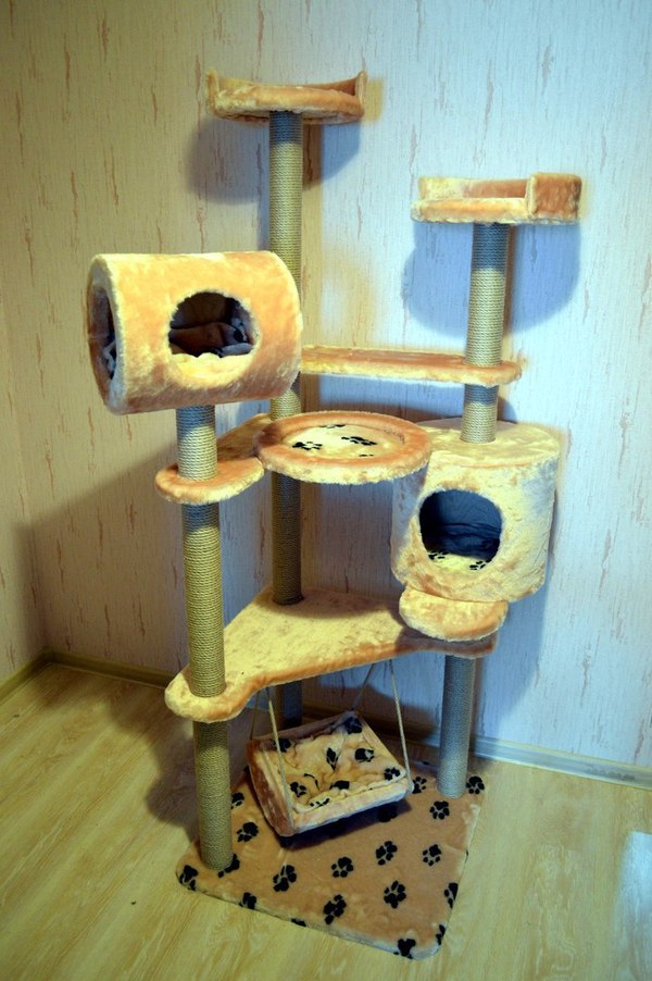 Cat houses - My, cat, cat house, Scratching post, Needlework, , Needlework without process, Pet house