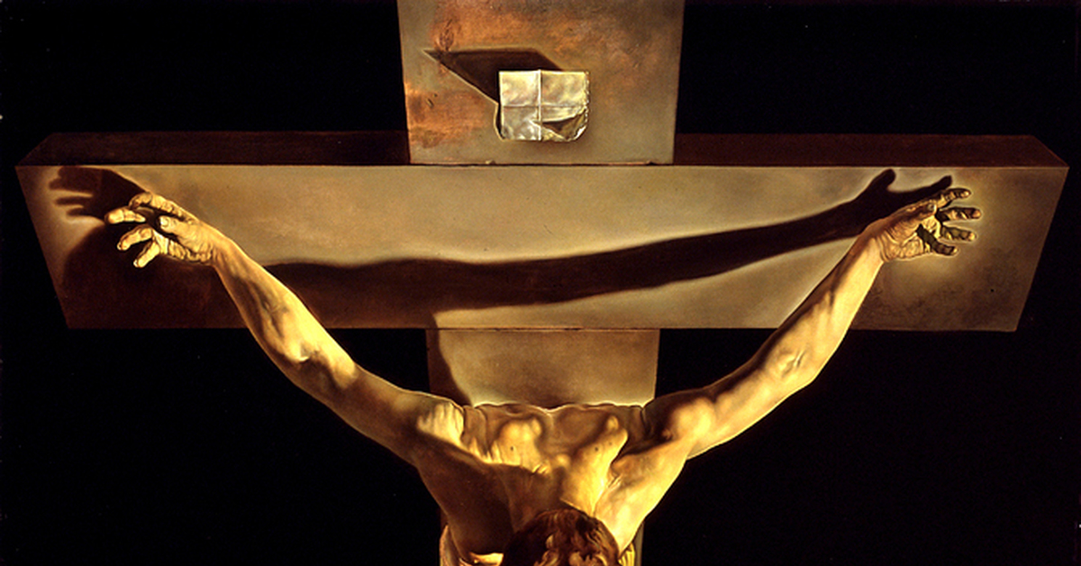 Сальвадор дали крест. Христос Святого Хуана де ла Крус. Франсиско де Сурбаран Христос на кресте.