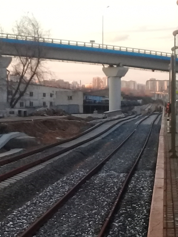 I love proper straight lines of railroads going into the distance, but... uh, wait a... - My, Building, Russian Railways, , Crooked, , , Moscow, Republic of Belarus