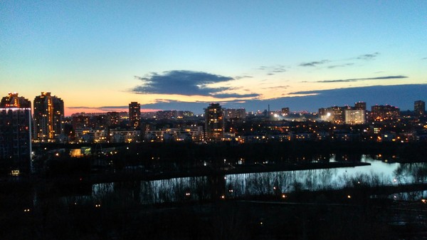 Beautiful sunset over Khimki #2 - My, Sunset, Photo on sneaker, Khimki, Xiaomi redmi 3 PRO