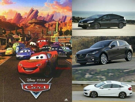 It's funny, the producers watched the same cartoon Cars - Auto, Cars 2, Cartoons