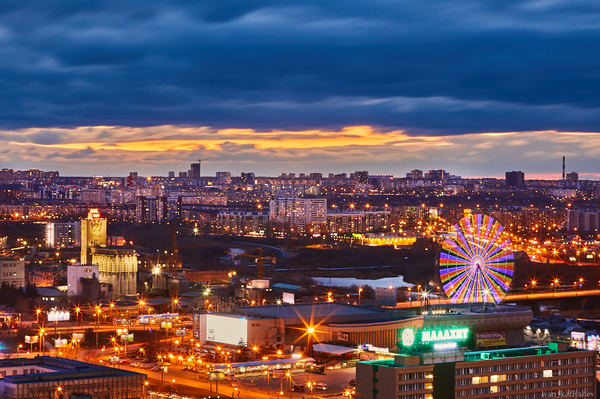 A little more evening-night Chelyabinsk. - My, Chelyabinsk, Sunset, Night, Excerpt