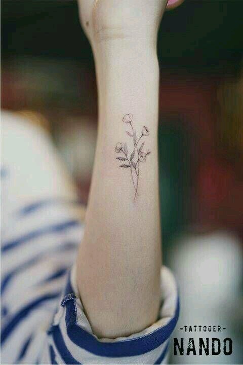 Delicate and feminine botanical tattoos. - Tattoo, A selection, Flowers, Longpost