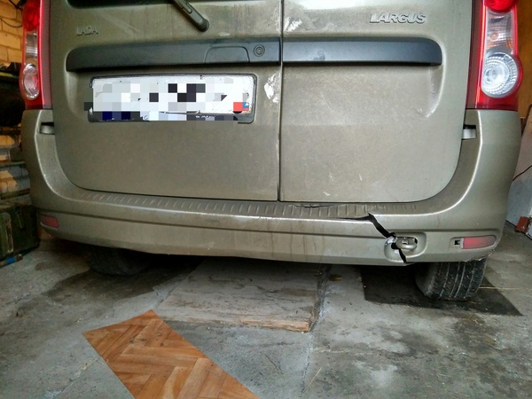 Bumper Repair Largus - My, Lada largus, Bumper, Repair, Longpost