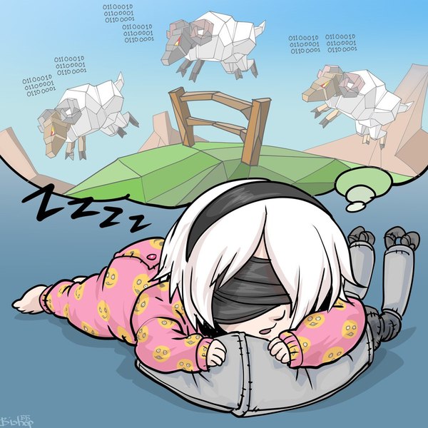 Do androids dream of electric sheep? - NIER Automata, Android, Art, Yorha unit No 2 type B