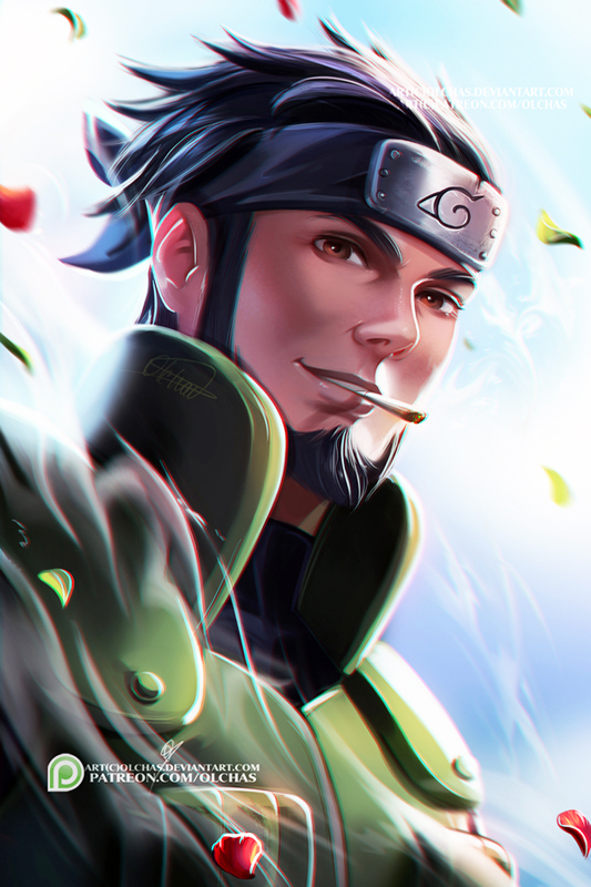 Asuma Sarutobi - Anime art, Anime, Naruto, Asuma Sarutobi