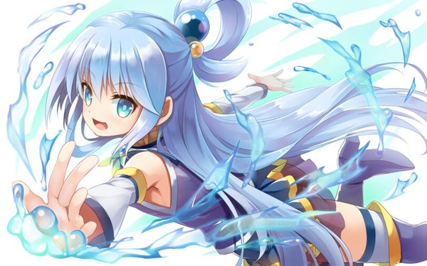 Kono Suba - Anime Art, Арт, Аниме, Kono Suba, Aqua, Konosuba, Satou Kazuma, Длиннопост