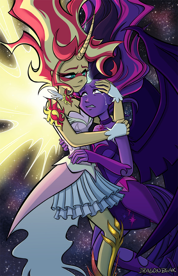 Daydream Shimmer and Midnight Sparkle - My little pony, Equestria girls, Sunset shimmer, Daydream Shimmer, Twilight sparkle, Midnight sparkle