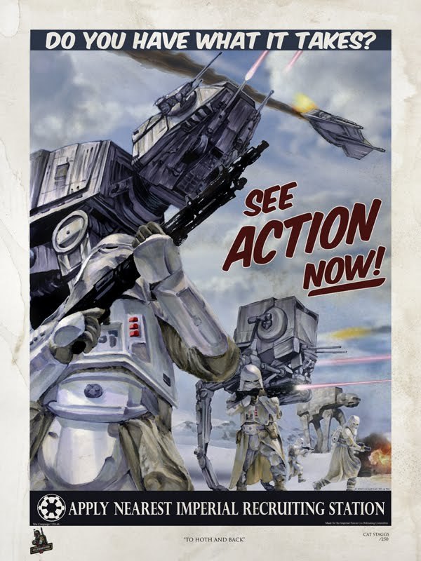 Hey citizen! Are you ready to volunteer for the Imperial Army? - Star Wars, Art, Longpost