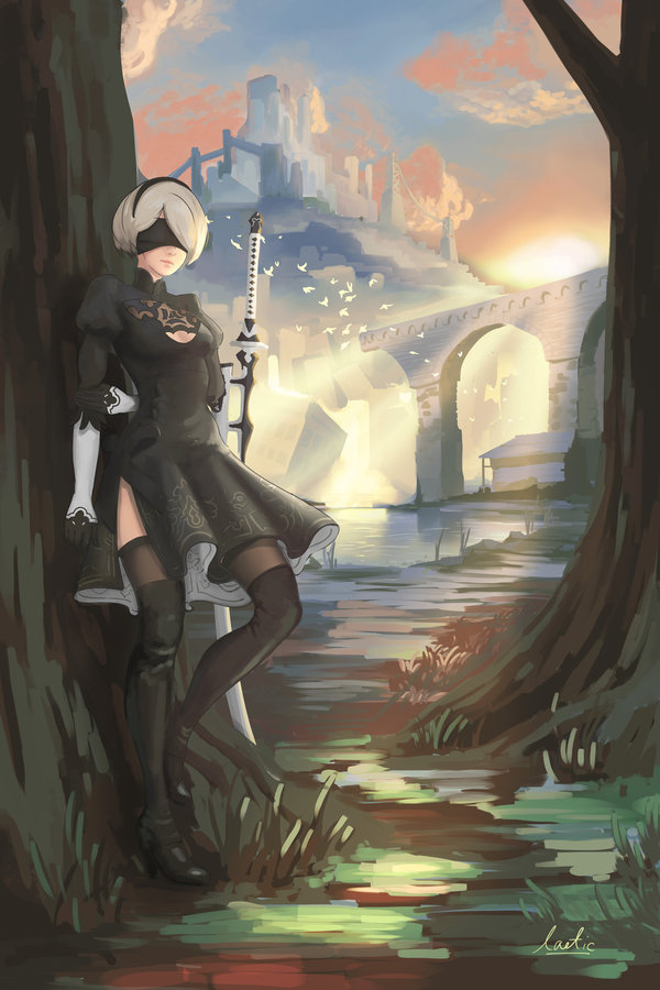 NieR Automata CEO Boss Fight - NIER Automata, NIER, Games, Art, Anime art, Anime, Trailer, Video