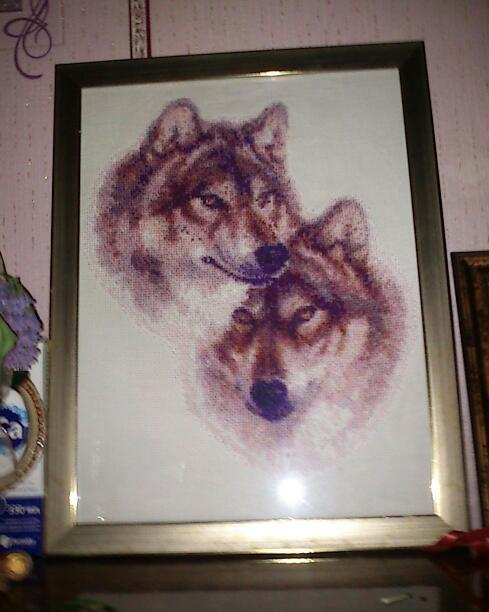 My Wolves! ) - My, Needlework, Embroidery, My