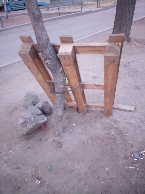 not to be stolen) - My, , Lock, Safety, Pallets