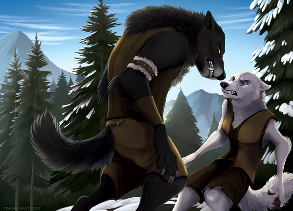 Conflict - Furry, Anthro, Art, Blackteagan