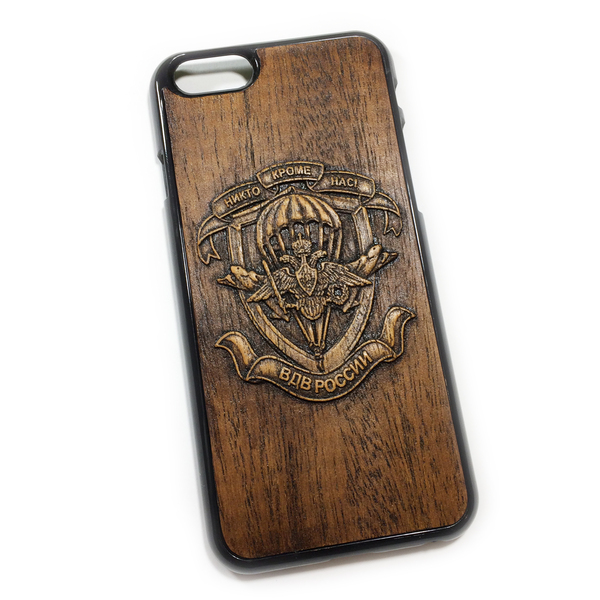 Wooden case for iPhone 6S - Russian Airborne Troops - My, The Gift of Hands, , IPhone case, CNC, Tree, iPhone 6s, , Longpost, Case for phone