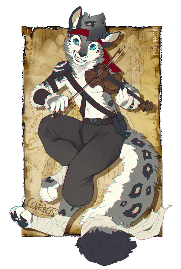 Violinist - Furry, Art, , Violin