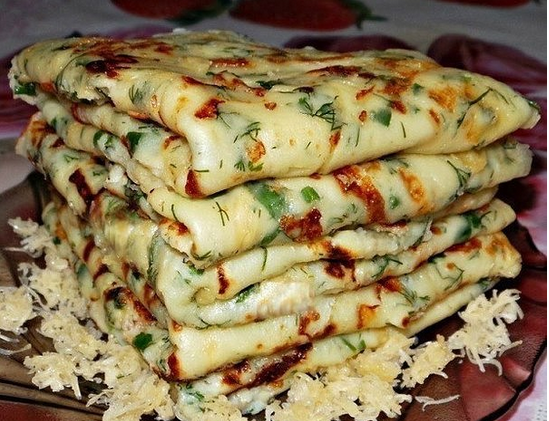 Cheese pancakes for tea. - Recipe, Cooking, Pancakes, Longpost, Food