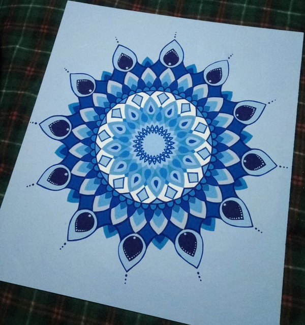 How do you feel about this kind of art? - My, Mandala, Art, Creation, Blue, Meditation, Art, Painting