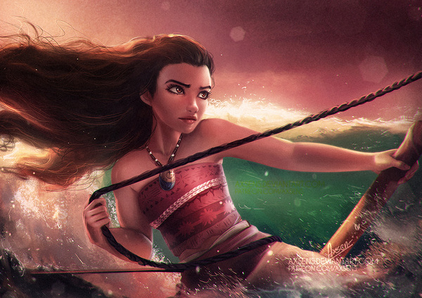 Moana - DeviantArt, Рисунок, Мультфильмы, Моана, Axsens