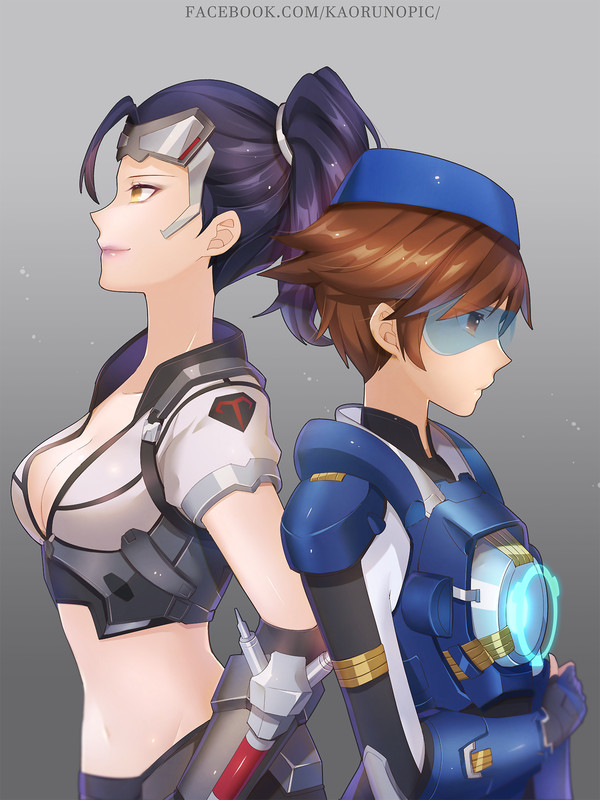 Widowtracer - Tracer, Widowmaker, Widowtracer, Overwatch, Арт