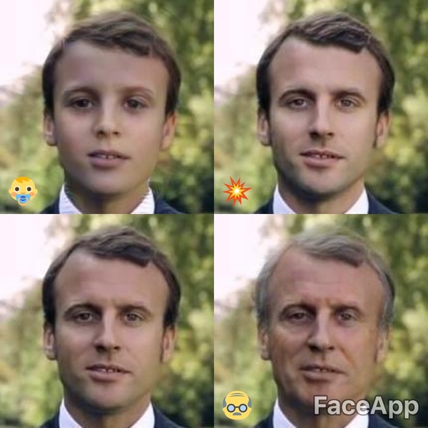The Four Seasons of French Presidential Candidates - Faceapp, , Humor, Marine Le Pen, Emmanuel Macron, France
