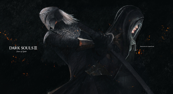 Two sisters - Dark souls, Dark souls 3, Yuria of Londor, Sister Friede, Characters (edit), Art