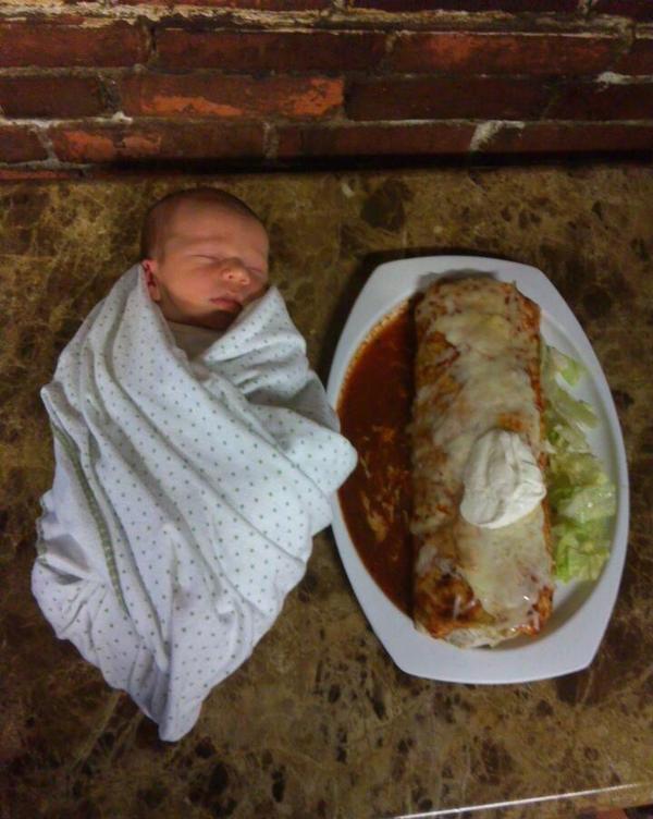 When you're really hungry. - Burrito, Children, Hunger, The photo