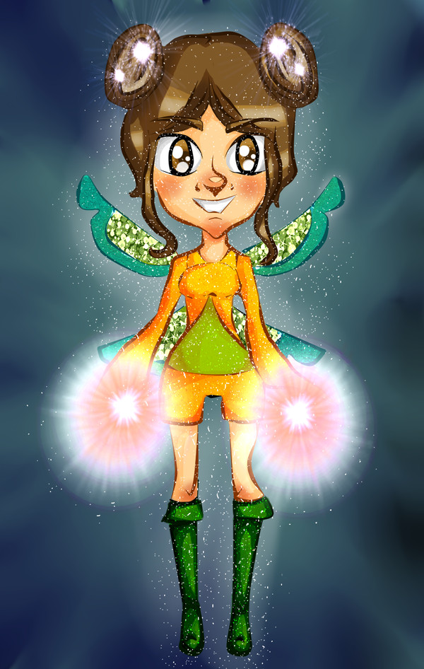 Time to shine - Stars, Original character, Drawing, Fan art, Winx, Fairy, My, Star, Longpost