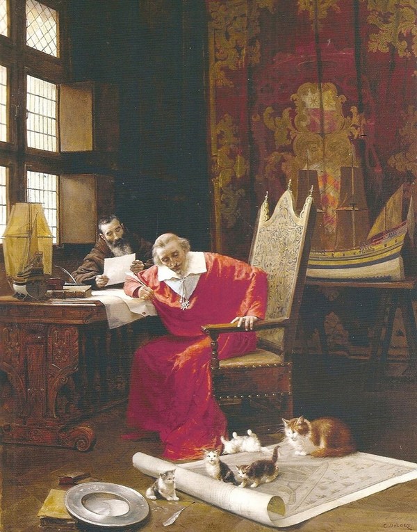 Cardinal Richelieu and his cats. - Cardinal Richelieu, cat