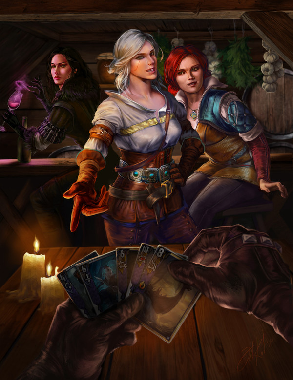 Let's play Gwent - Witcher, The Witcher 3: Wild Hunt, Images, Gwent, Drawing, 