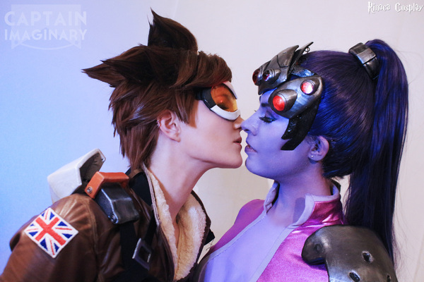 Cosplay on Tracer and Widow - Tracer, , Widowmaker, Overwatch, Cosplay, Lesbian