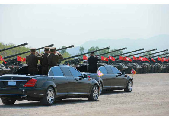 Salute in honor of the 85th anniversary of the Korean People's Army - Longpost, Army, The photo, North Korea, Kim Chen In, Firework