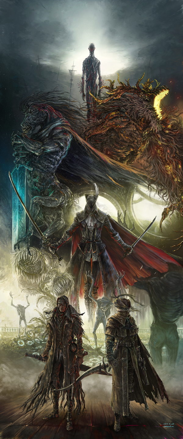 Bloodborne - Bloodborne, Art, Bloodborne The Old Hunters