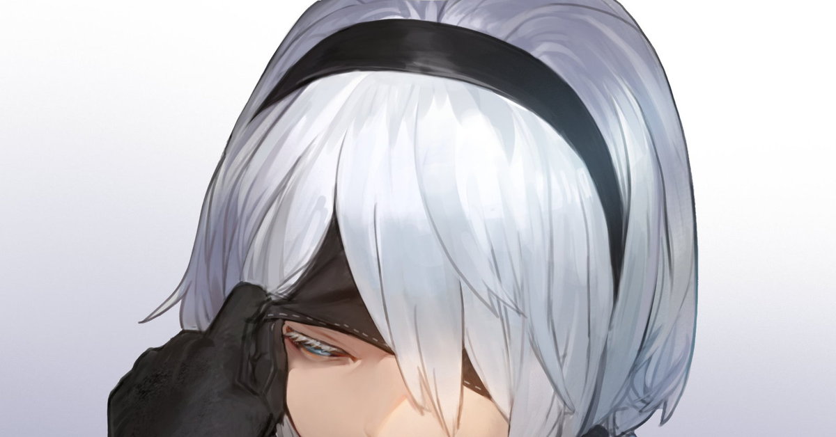 Персонажи с белыми волосами. Yorha 2b. NIER Automata 2b повязка. NIER 2b аниме. NIER Automata 2b аниме.