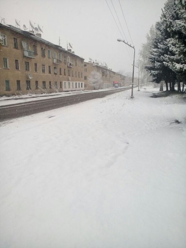 Winter, you're drunk, go home! - Snow, May, WTF, Kazakhstan, Longpost