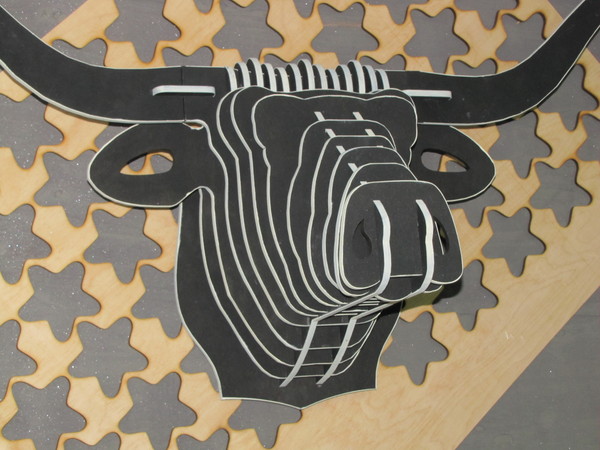 trophy buffalo - My, Laser cutting, Engraving, Trophy, Presents, Design, Interior Design, Interior, Longpost