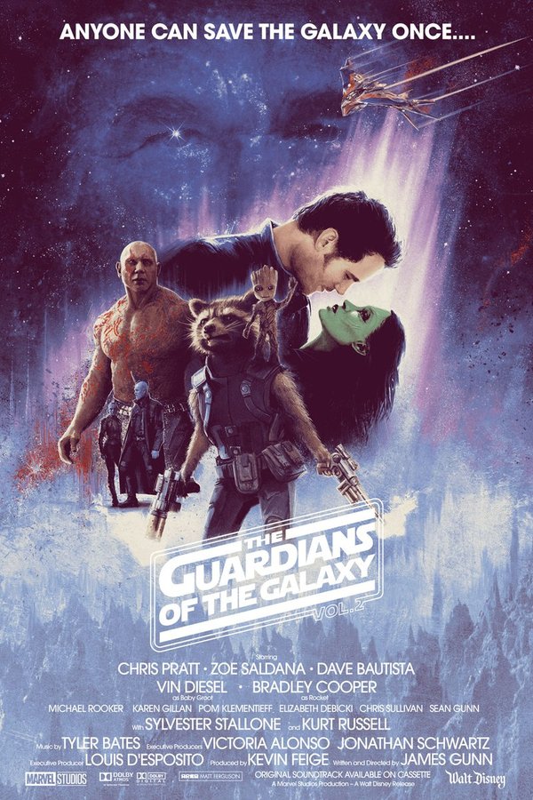 Poster for the film Guardians of the Galaxy Vol. - Movies, Guardians of the Galaxy Vol. 2, Star Wars, Poster, Longpost