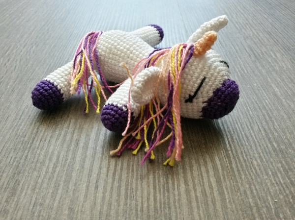 Sleeping unicorn Irwin - My, Soft toy, Unicorn, Sleep mode, Needlemen, With your own hands, Needlework without process, Crochet, Needlework