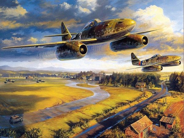 Swallows over Prague - the last battles of the assault Me. 262 - , Prague, The Second World War, 1945, Messerschmitt
