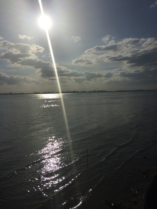 Volga delta and a ray of sun - My, Volga, Volga river, Astrakhan Region, River