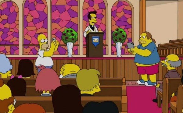 In the new episode of The Simpsons, Homer caught Pokemon in a church; - The Simpsons, Religion, Longpost