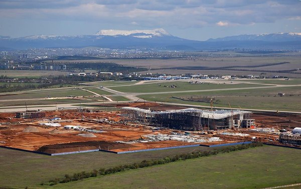 Construction of a new airport terminal Simferopol - Building, The airport, Terminal, Simferopol, Crimea, Russia, Video, The photo, Longpost