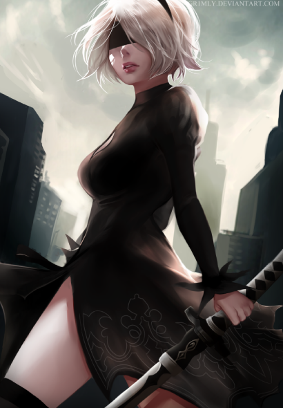 Automata post - Deviantart, NIER Automata, Yorha unit No 2 type B, Art, Anime art, Longpost