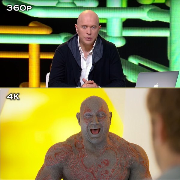 When I watched the Druzhko show in high definition - Druzhko show, Drax the Destroyer, Guardians of the Galaxy, Permission, In contact with