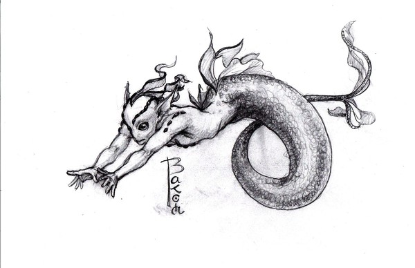 My contribution to the hordes of May mermaids) - My, Artist, Mermay, Sketch, Challenge, Mermaid, Longpost