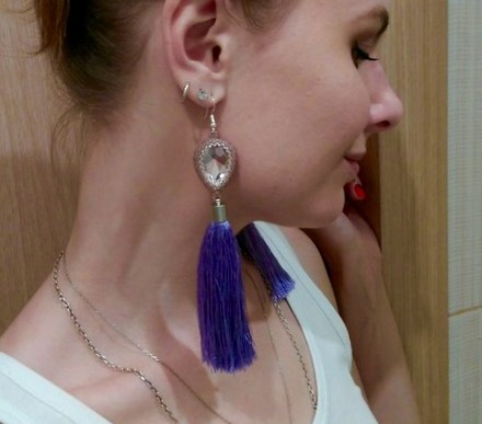 Tassel earrings on models. - My, My, Decoration, Girls, With your own hands, Longpost