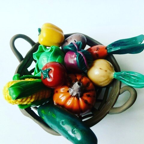 polymer vegetables - My, Polymer clay, Alaverdi, Vegetables, Toys, Longpost