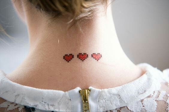 Pixels - Tattoo, Heart, Pixelation